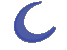 Blue Glass Tumbling Crescent